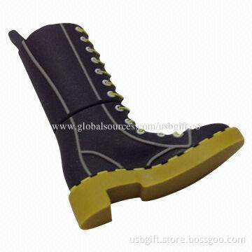 Simulation Boots USB Flash Drive, 4/8/16GB Memory, Wholesale and Retail, for Promotional Gift